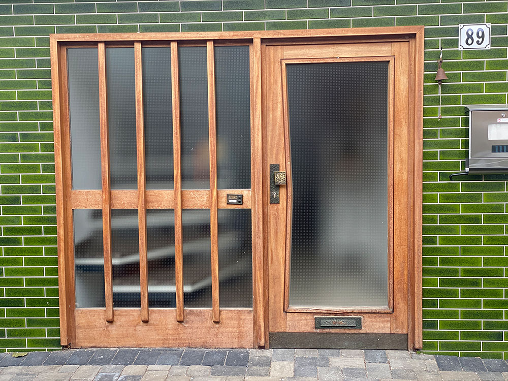 Holz Haustür Projekt vorher
