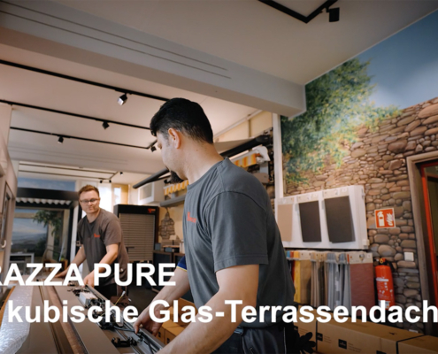Der Aufbau des "Terazza Pure" – Unser kubisches Glas-Terrassendach
